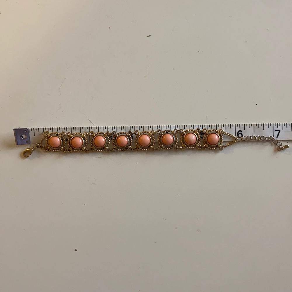 Vintage stone gold chain bracelet